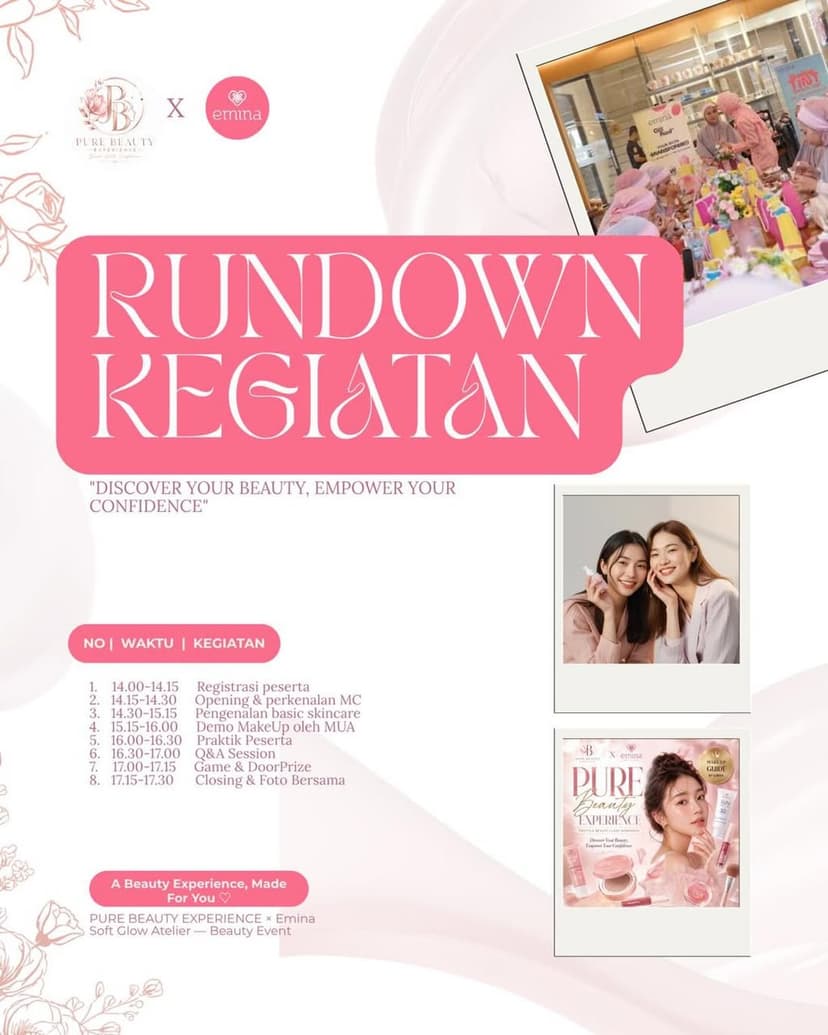 Rundown Kegiatan Beauty Experience